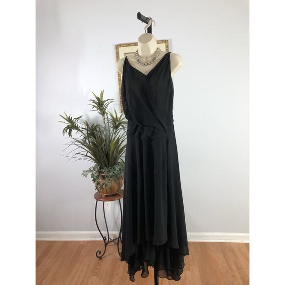 Lulus Women Small Maxi Dress Coveted Ballroom Evening Grown Formal Wear Black - Picture 1 of 11